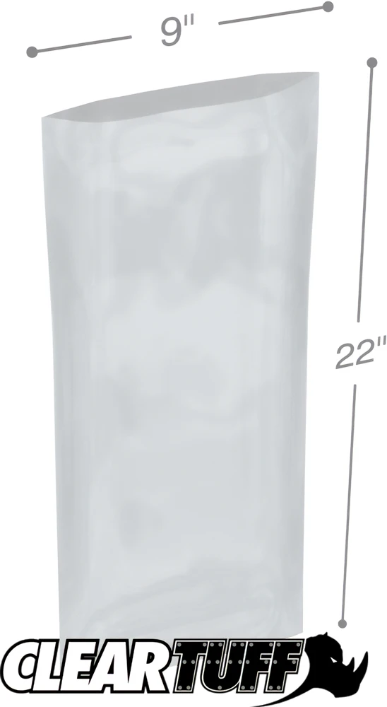 9 x 22 2 mil Poly Bags Clear 9 x 22 2 mil Poly Bags