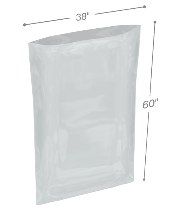 2 Mil 38 x 60 Plastic Flat Poly Bags 2 Mil 38 x 60 Poly Bags