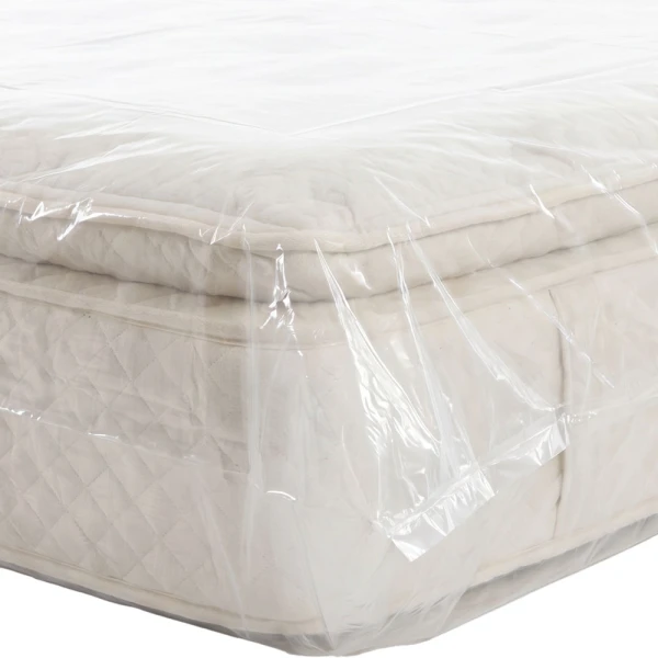 California King Mattress Pillow Top Mattress Plastic Bags 4 Mil 82x18x100 Gusseted 18 Inch Side Gusset 18 Inch Side Gusset of a 82 x 18 x 100 4 Mil, Gusseted Plastic Cal King Pillow Top Mattress Bags