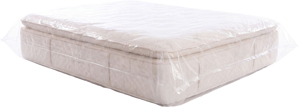 82 x 18 x 100 4 Mil,  Gusseted Plastic Cal King Pillow Top Mattress Bags