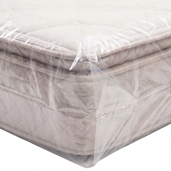 Heavy Duty Pillow Top California Queen Bags 62x18x95 18 Inch Side Gusset 18 Inch Side Gusset of 62 x 18 x 95 4 Mil Gusseted Plastic Pillow Top Mattress Bags