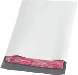 White 10x13 gusseted expansion poly mailers