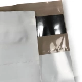 12 x 15.5 Poly Mailers with Tear Perforation Close Up of Tape and Perforation