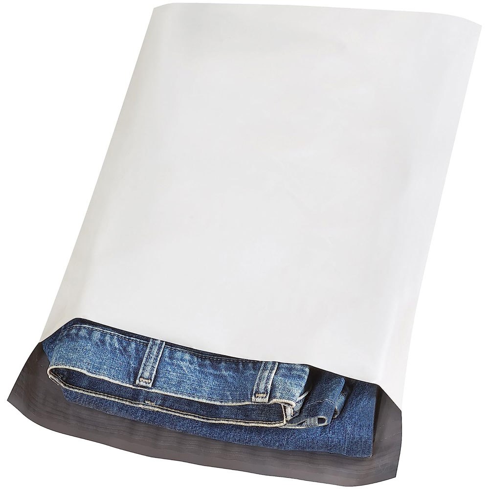 White 13x16+4 Gusseted Expansion Poly Mailers  - 100/Pack