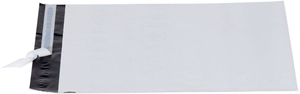 White 19 x 24 Standard Poly Mailers with silver inside