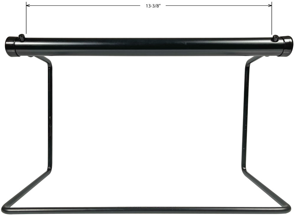 Area Between Support Arms on 12 inch Poly Tubing on Roll Dispenser