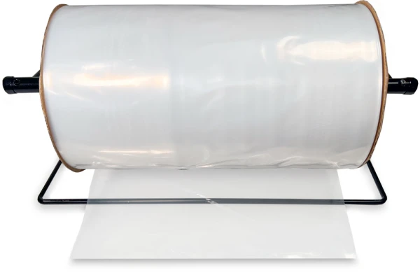 18 inch 4 Mil Poly Tubing on Roll Front Dispensing 18 Inch x 750' 4 Mil Clear Poly Tubing on Roll Front Dispensing