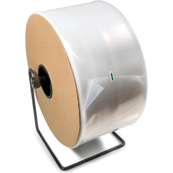 6 inch 4 Mil Poly Tubing on Roll 6 in 4 Mil Poly Tubing on Roll on Dispenser