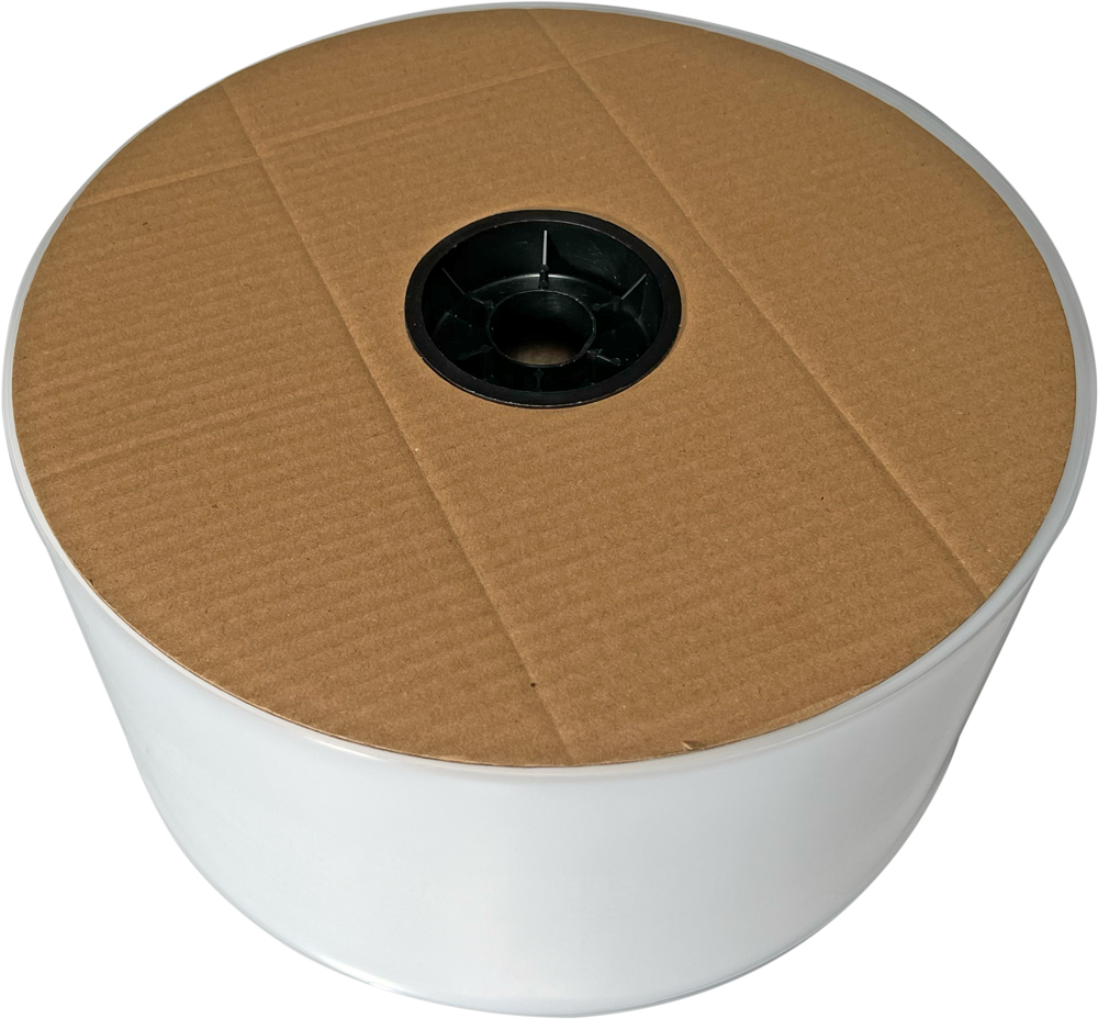 6 in x 1100 ft 4 Mil Clear Poly Tubing on Roll on Side