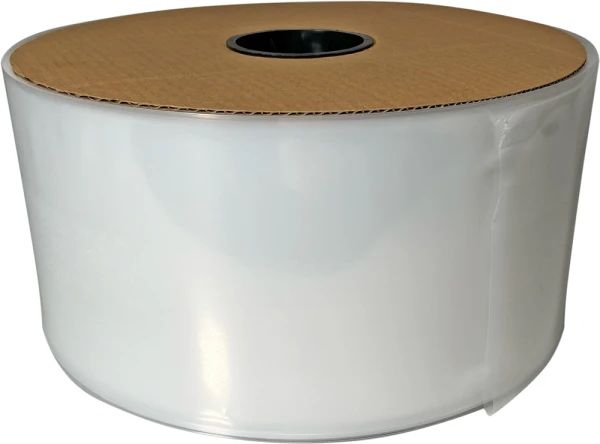 6 inch 4 Mil Poly Tubing on Roll 6 in x 1100 ft 4 Mil Clear Poly Tubing on Roll on Side