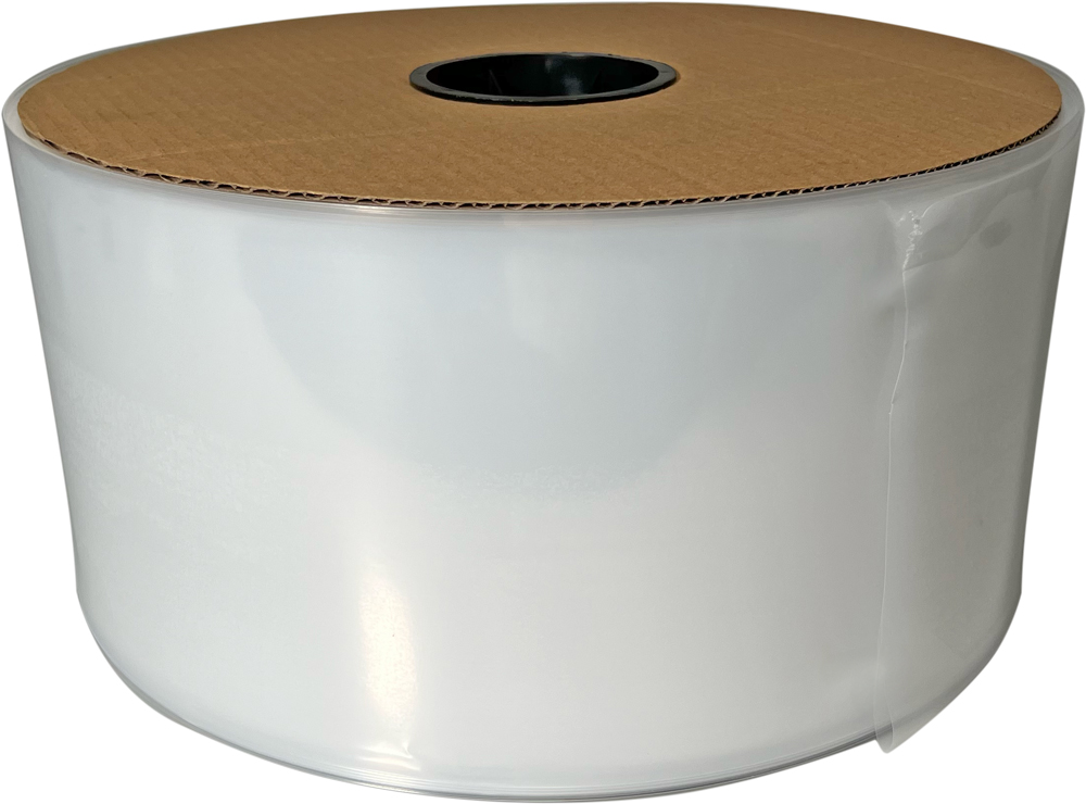 6 in x 1100 ft 4 Mil Clear Poly Tubing on Roll on Side