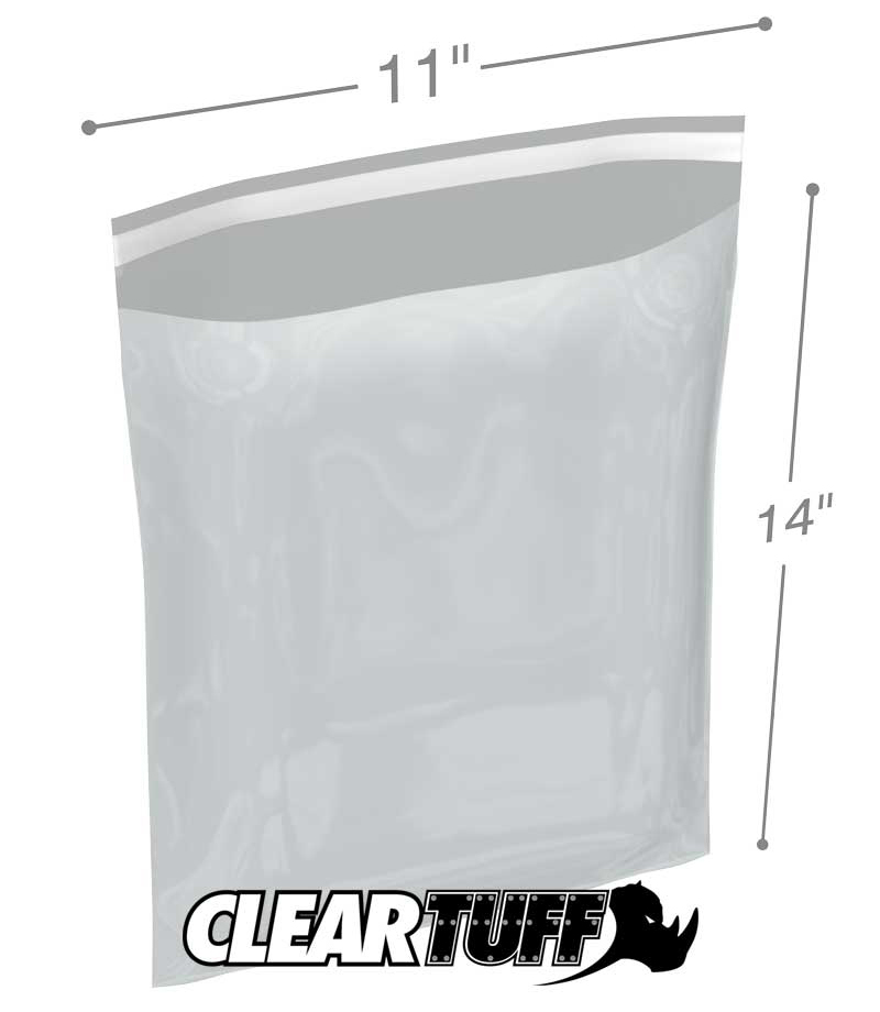 11 x 14 1.5 mil resealable polypropylene bags