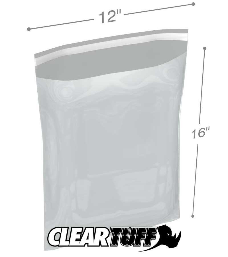 12 x 16 1.5 mil resealable polypropylene bags