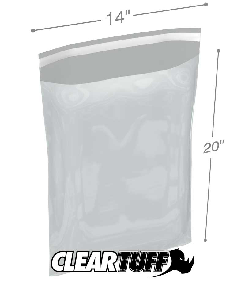 14 x 20 1.5 mil resealable polypropylene bags