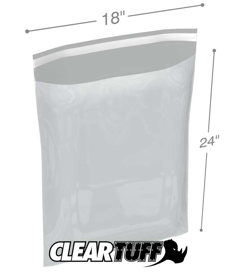 18 x 24 1.5 mil resealable polypropylene bags