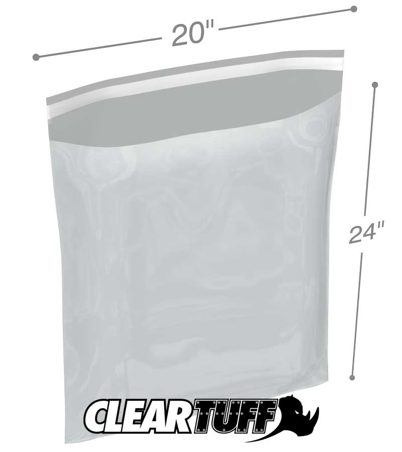 20 x 24 1.5 mil resealable polypropylene bags