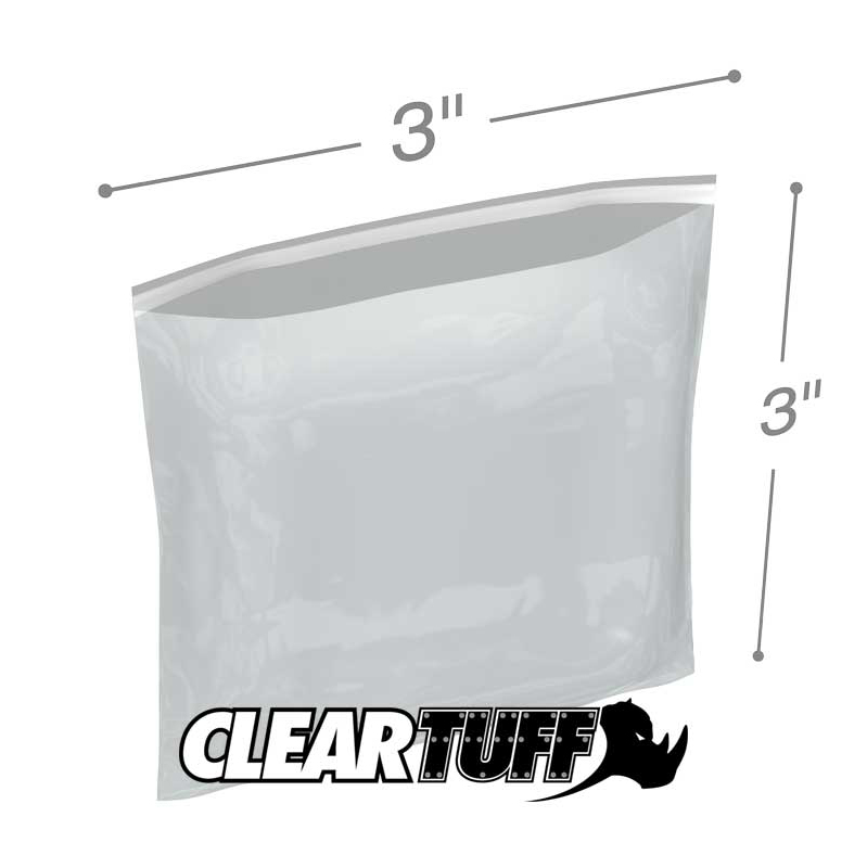 3 x 3 1.5 mil resealable polypropylene bags