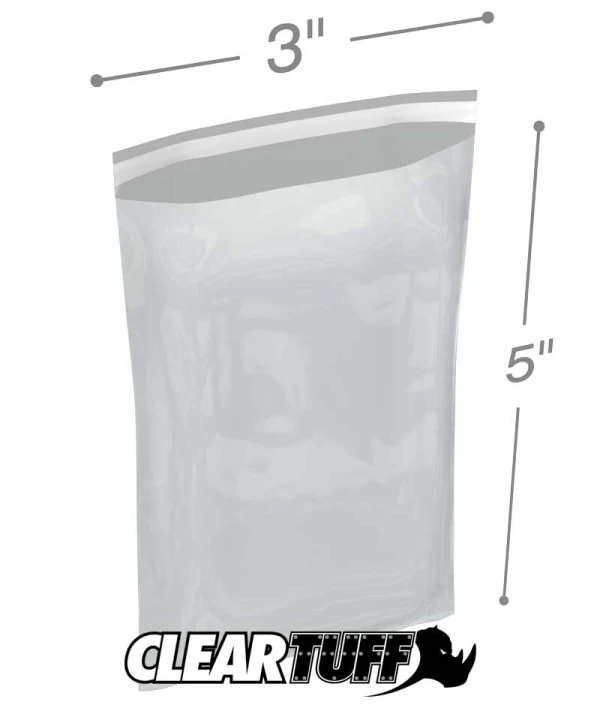 3 x 5 1.5 mil resealable polypropylene bags 3 x 5 1.5 mil resealable polypropylene bags