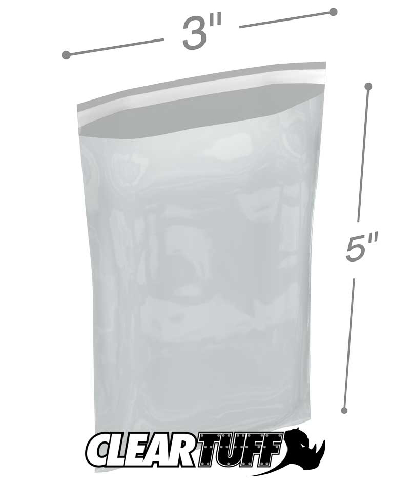 3 x 5 1.5 mil resealable polypropylene bags