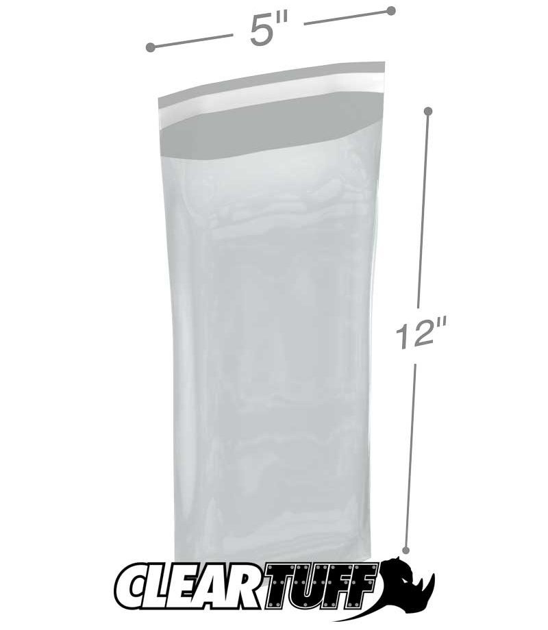 5 x 12 1.5 mil resealable polypropylene bags