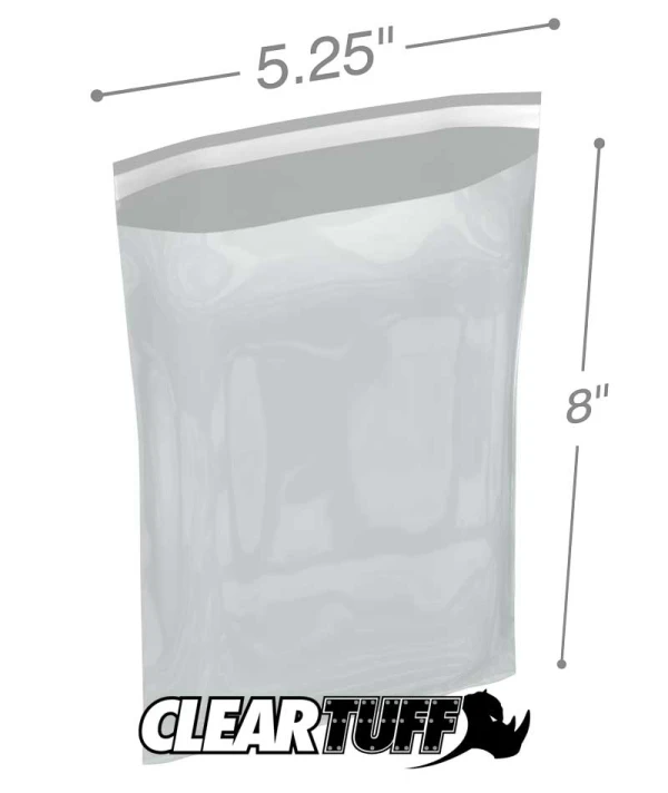 5.25 x 8 1.5 mil resealable polypropylene bags 5.25 x 8 1.5 mil resealable polypropylene bags