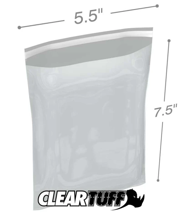 5.5 x 7.5 1.5 mil resealable polypropylene bags 5.5 x 7.5 1.5 mil resealable polypropylene bags