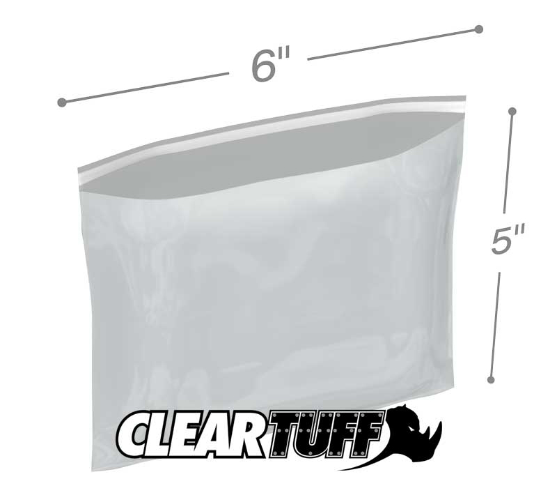 6 x 5 1.5 mil resealable polypropylene bags