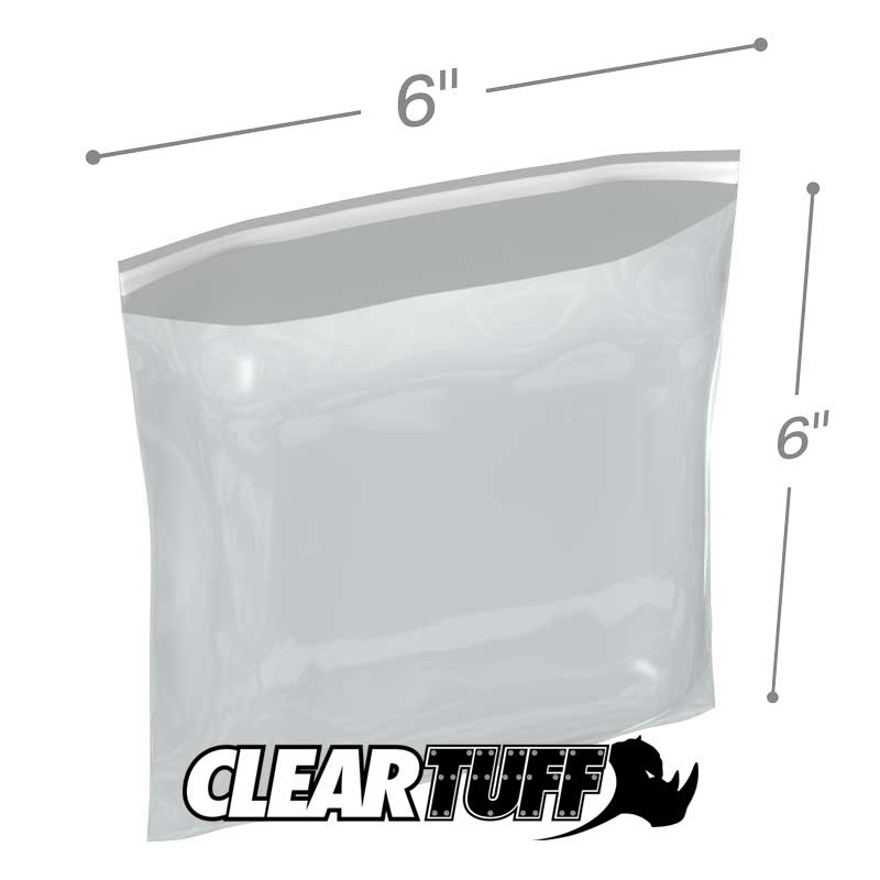 6 x 6 1.5 mil resealable polypropylene bags