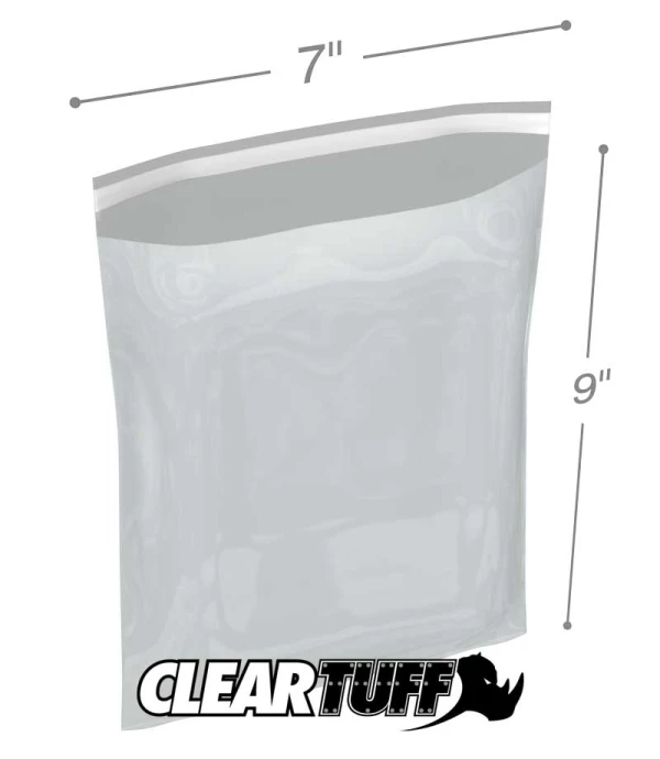 7 x 9 1.5 mil resealable polypropylene bags