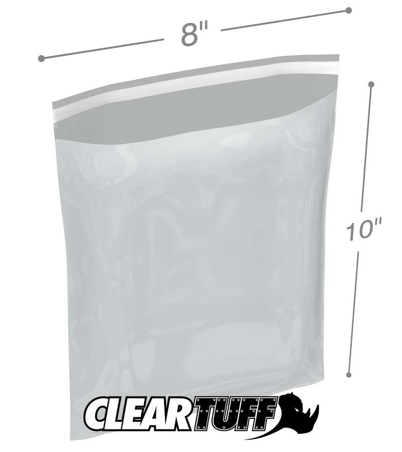 8 x 10 1.5 mil resealable polypropylene bags