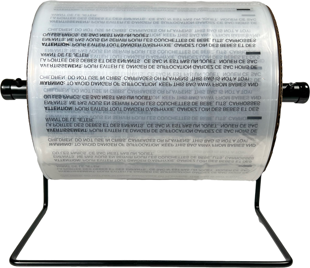 10 x 15 1.5 Mil Pre-Opened Bags On Roll For Automated Bagging on Dispenser