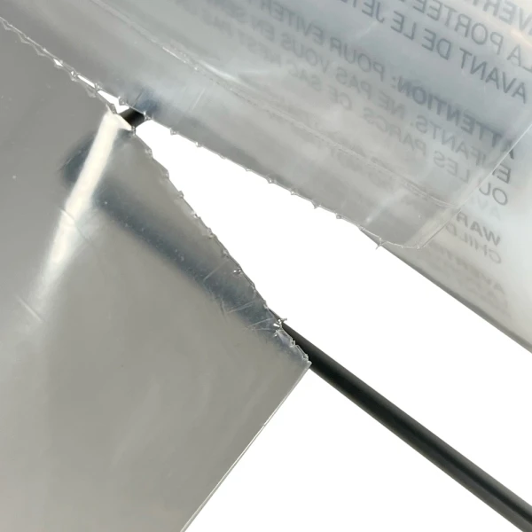 10 x 15 1.5 Mil Auto Bags with Suffocation Warning Perforation 10 x 15 1.5 Mil Pre-Opened Bags On Roll For Automated Bagging Perforation