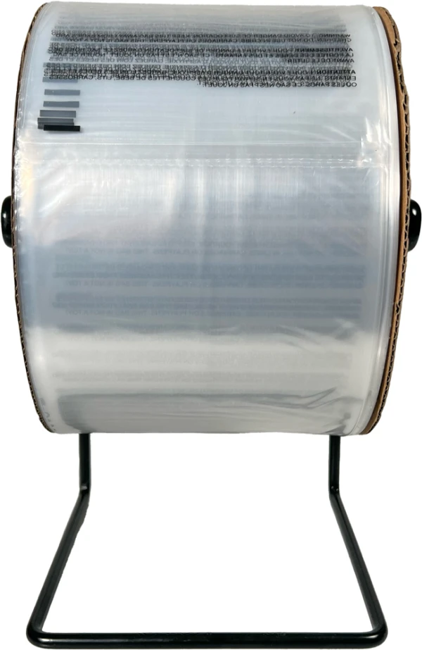 6 x 9 1.5 Mil Auto Bags with Suffocation Warning on Dispenser 6 x 9 1.5 Mil Pre-Opened Bags On Roll For Automated Bagging on Dispenser