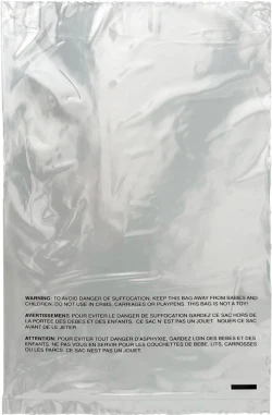 6" x 9" 1.5 Mil Auto Bags with Suffocation Warning