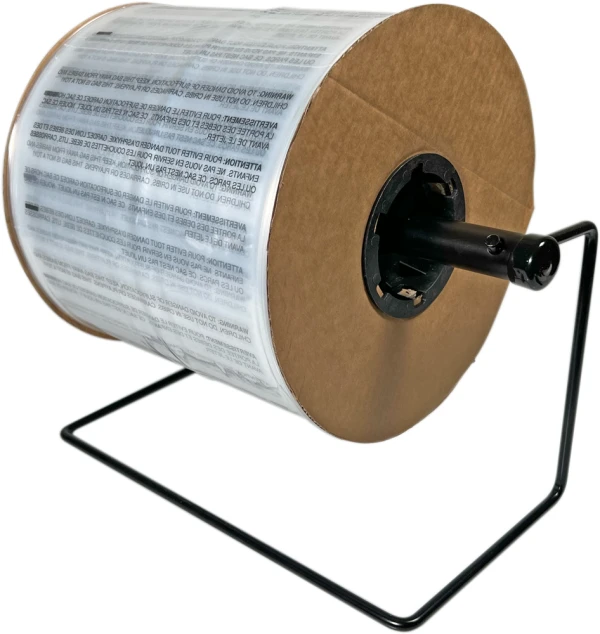 9 x 12 1.5 Mil Auto Bags with Suffocation Warning on Dispenser 9 x 12 1.5 Mil Pre-Opened Bags On Roll For Automated Bagging on Dispenser