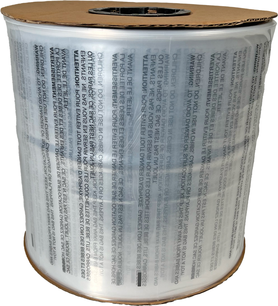 9 x 12 1.5 Mil Pre-Opened Bags On Roll For Automated Bagging on Side