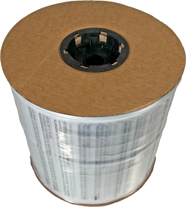 9 x 12 1.5 Mil Auto Bags with Suffocation Warning on Side 9 x 12 1.5 Mil Pre-Opened Bags On Roll For Automated Bagging on Side