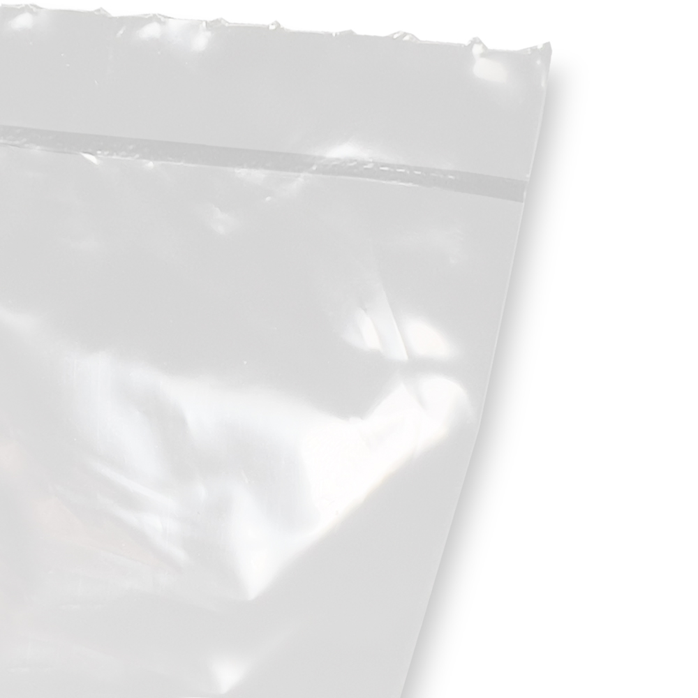 Close up of 3 x 5 1.5 Mil Pre-Opened Bag On Roll For Automated Bagging Bottom Seal