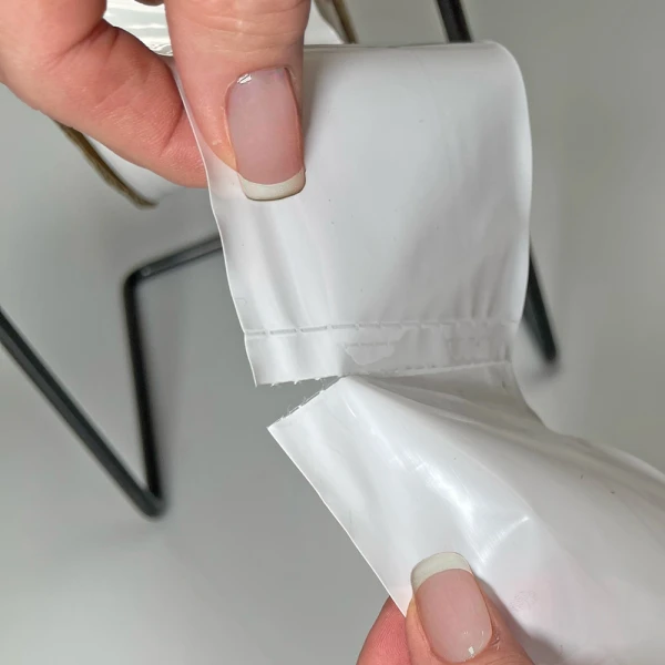 3 x 5 White Front Autobags Bag Perforation 3 x 5 White Front Pre Opened Bags 2 Mil Machine Automated Bags Perforation