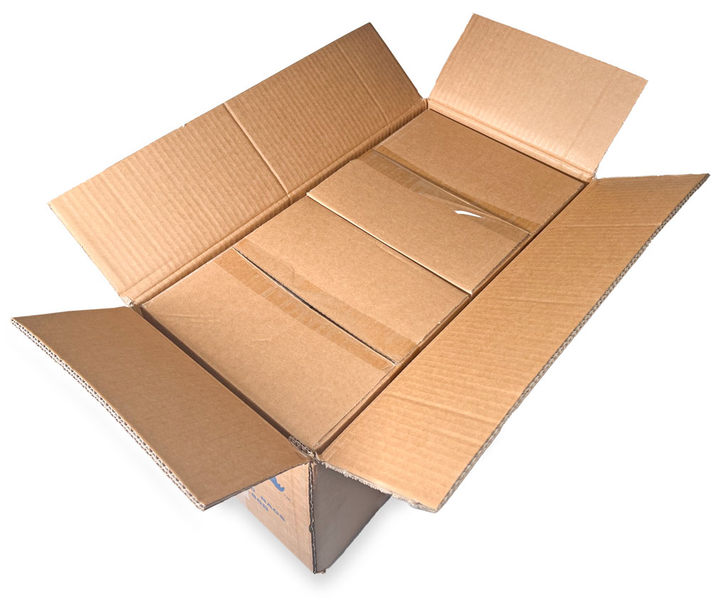 Master case of 4 x 6 White Front Pre Opened Bags 2 Mil Machine Automated Bags