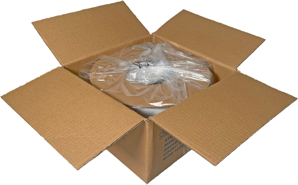 Case of 5 x 7 White Front Pre Opened Bags 2 Mil Machine Automated Bags