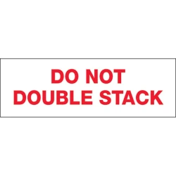 2" x 110 yds 2.2 Mil Printed Carton Sealing Tape "Do Not Double Stack"