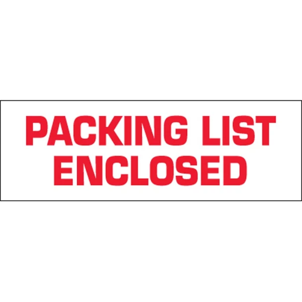 Packing List Enclosed Carton Sealing Tape
