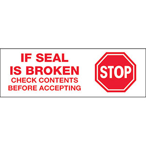 Stop If Seal Is Broken Carton Sealing Tape