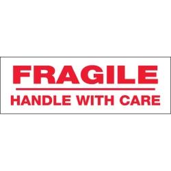2" x 55 yds 2.2 Mil Printed Carton Sealing Tape "Fragile Handle With Care"