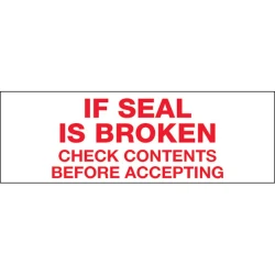 2" x 55 yds 2.2 Mil Printed Carton Sealing Tape "If Seal Is Broken"