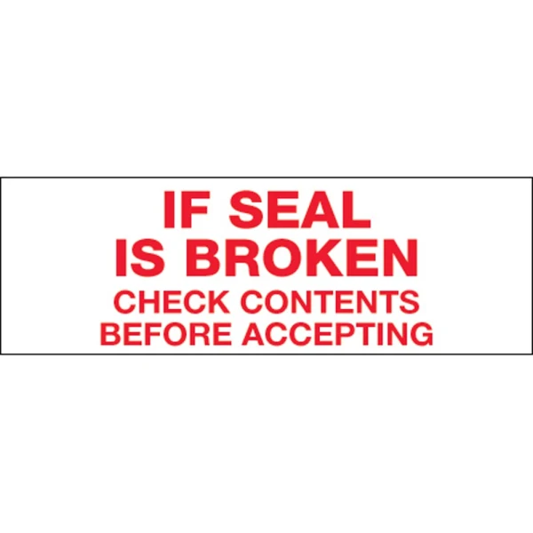 3x110 If Seal Is Broken2.2 If Seal Is Broken Carton Sealing Tape