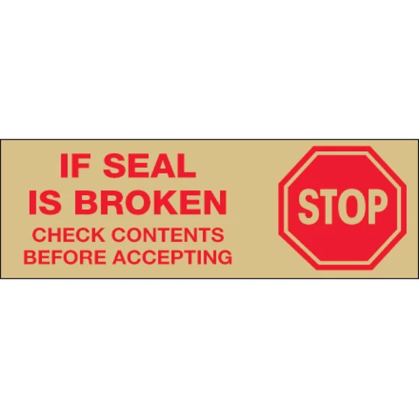 2x55 Stop If Seal Is Broken2.2 Stop If Seal Is Broken Carton Sealing Tape