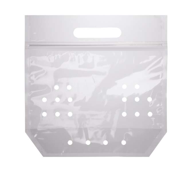 Vented Plastic Produce Bags 9.5" x 10" + 4" 2.5 mil