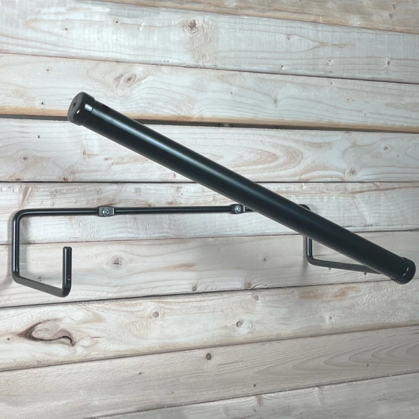 Produce Bag Dispenser Holder Lifted Bar View of Produce Bag Dispenser Holder Bar being Lifted Up